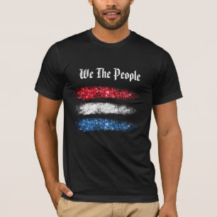 *~* We The People Modern Abstract American Flag T-Shirt