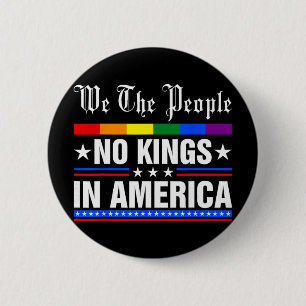 We The People No Kings In America Anti-trump Funny 6 Cm Round Badge