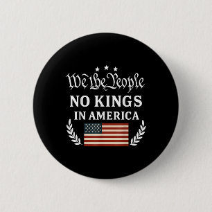 We The People No Kings In America Democracy Protes 6 Cm Round Badge