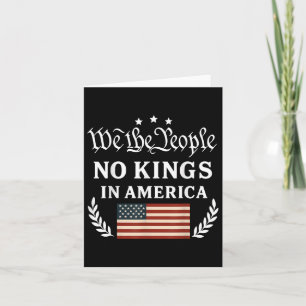 We The People No Kings In America Democracy Protes Card
