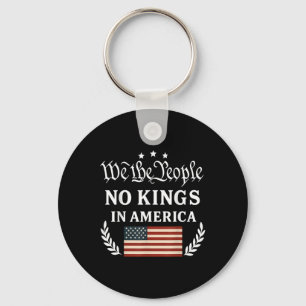 We The People No Kings In America Democracy Protes Key Ring
