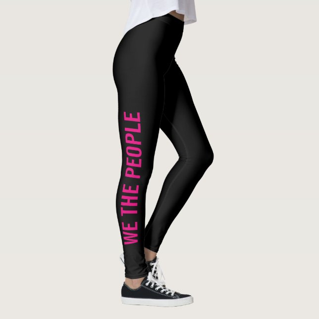 We the People Pink Black Resistance Leggings (Right)
