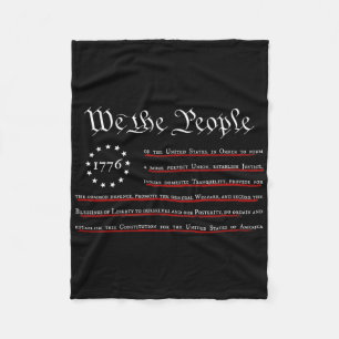 We The People Preamble Us Constitution 4th Of July Fleece Blanket