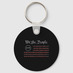 We The People Preamble Us Constitution 4th Of July Key Ring