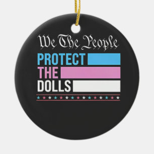 We The People Protect The Dolls LGBT Transgender Ceramic Tree Decoration