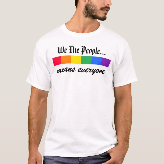 "We the People" Rainbow Pride shirt (Front)