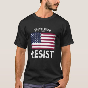 We The People Resist US Flag Political Vintage T-Shirt