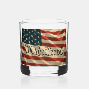 We the People Rocks Glass
