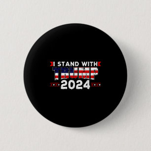 We The People Stand With Donald Trump 2024 America 6 Cm Round Badge