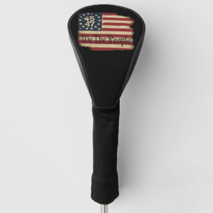 We The People Trump 45 47 Distressed Vintage Flag Golf Head Cover