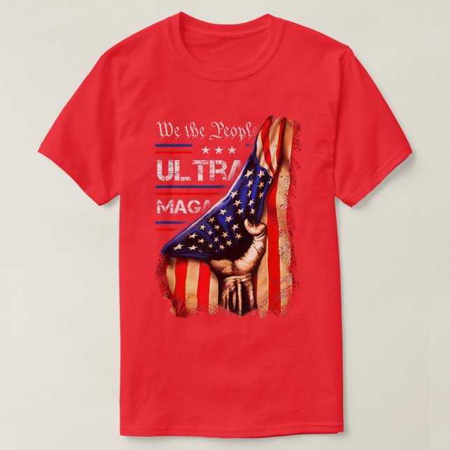 We The People Ultra Maga American Flag T-Shirt (Design Front)