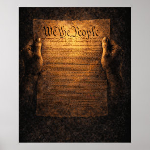 We the People US Constitution Poster