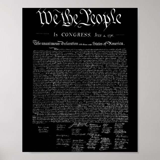 WE The People _ US Declaration of Independence Poster (Front)