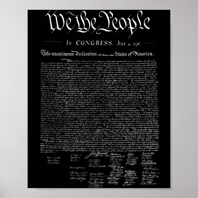 We the people _ us declaration of independence  poster (Front)