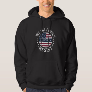We The People US Flag Resist Political Vintage Hoodie
