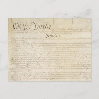 We the People USA Constitution Article 1 Postcard
