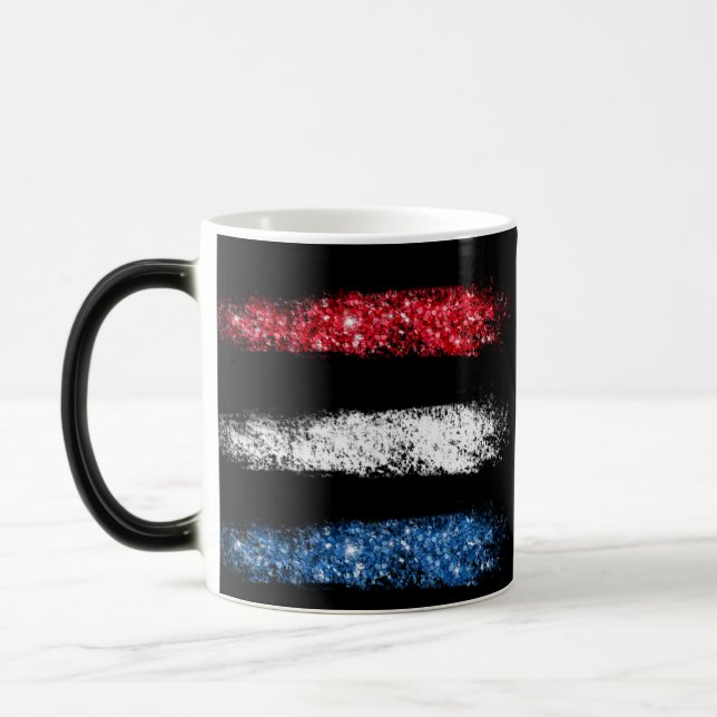 *~* WE THE PEOPLE USA Patriotic Flag Modern Mug (Left)