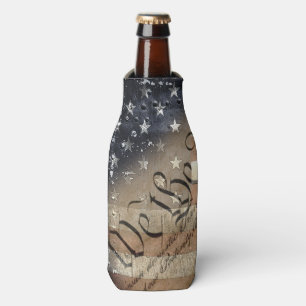 WE THE PEOPLE VINTAGE AMERICAN FLAG BOTTLE COOLER