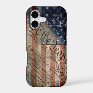 We The People Vintage American Flag iPhone X Case