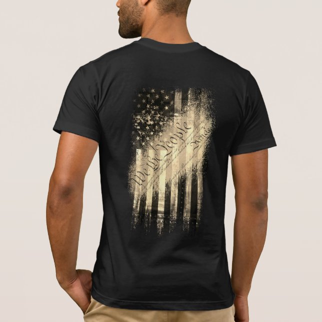 WE THE PEOPLE Vintage American Flag T-Shirt (Back)
