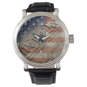 We The People Vintage American Flag Watch