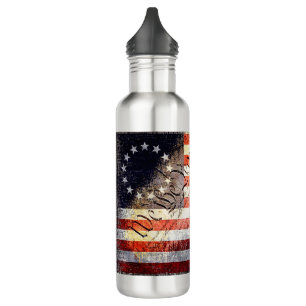 WE THE PEOPLE Vintage Betsy Ross American Flag 710 Ml Water Bottle