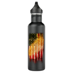 WE THE PEOPLE Vintage Retro Rock American Flag 710 Ml Water Bottle