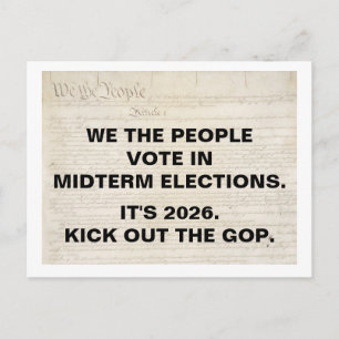 We the People Vote in 2026 Midterm Elections Postcard