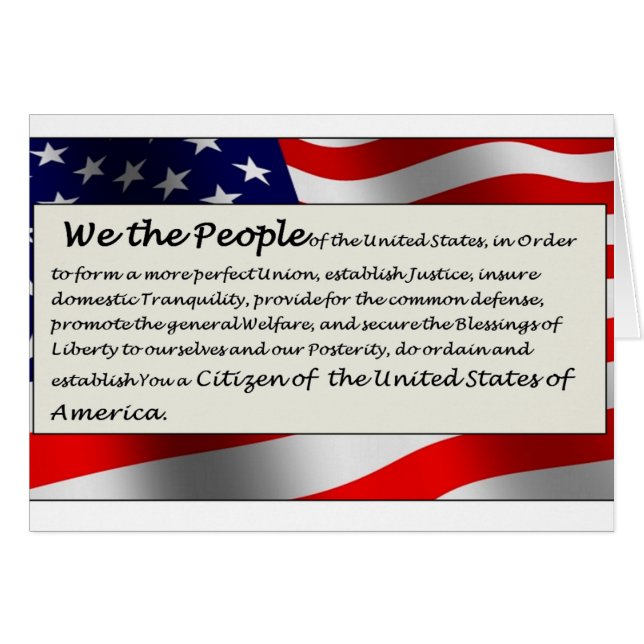 'We the People" Welcome New Citizen (Front Horizontal)