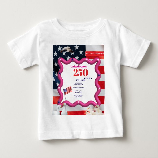 We The Silly Geese 250th Funny Celebration Baby T-Shirt (Front)