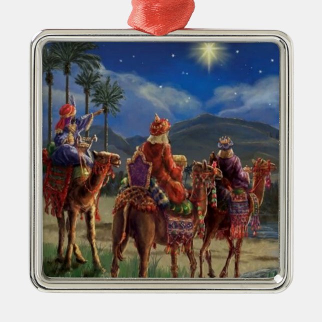 We Three Kings Christmas Star Metal Tree Decoration (Front)
