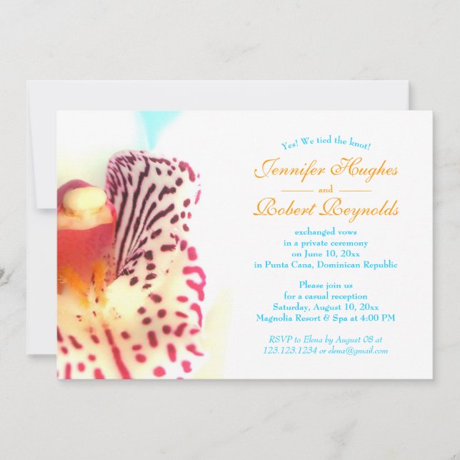 We Tied The Knot Beach Elopement Announcement (Front)