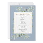 We Tied The Knot Dusty Blue Elopement Announcement