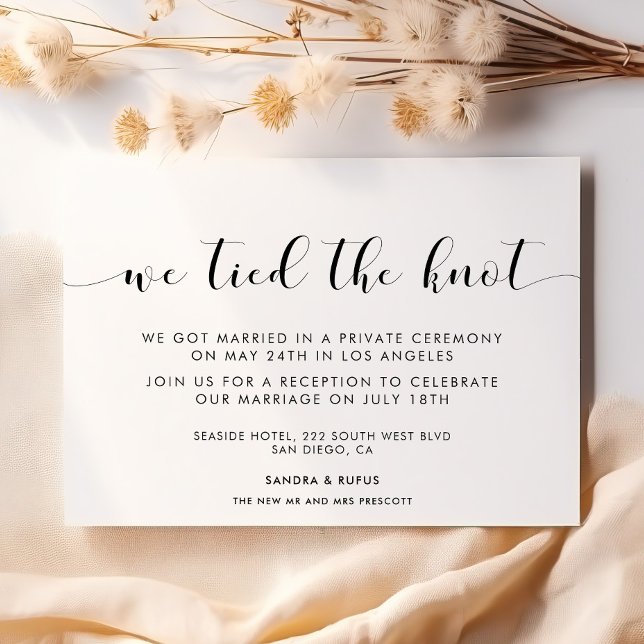 We tied the knot Elegant announcement (Creator Uploaded)