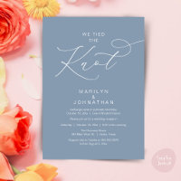 We tied the knot, Elopement Reception Dinner