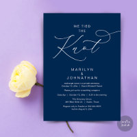 We tied the knot, Elopement Reception Dinner