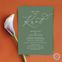 We tied the knot, Elopement Reception Dinner