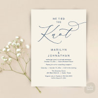 We tied the knot, Elopement Reception Dinner