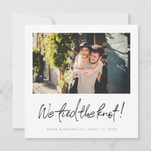 We Tied the Knot! Elopement Wedding Announcement