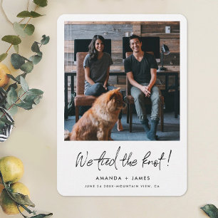 We Tied the Knot! Elopement Wedding Announcement