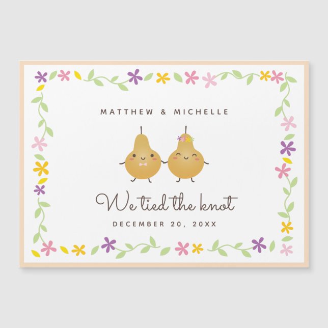 We Tied The Knot Just Married Wedding Announcement (Front)