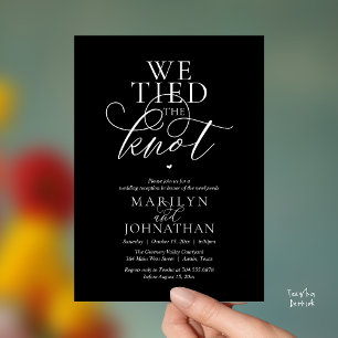 We Tied The Knot, Modern Classy Wedding Reception Invitation