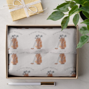 'We Tied The Knot - Now Let's Tee Off!' Wedding  Tissue Paper