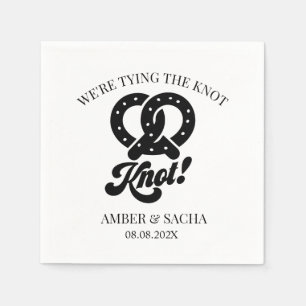 We Tied The Knot Pretzel Wedding Napkin