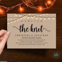 We Tied The Knot, Rustic Wedding Dinner Elopement