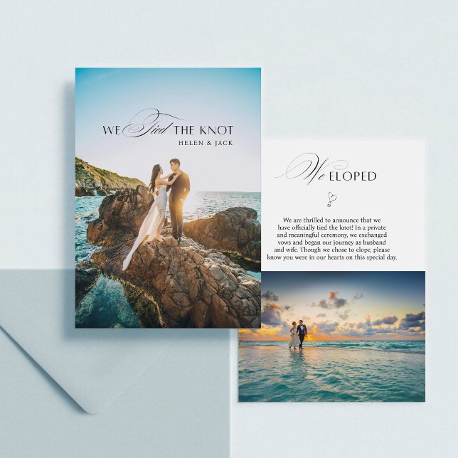 We Tied The Knot Summer Wedding  2 Photos Announcement (Creator Uploaded)