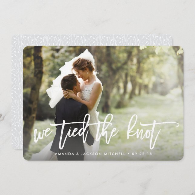 We Tied the Knot | Wedding Announcement (Front/Back)