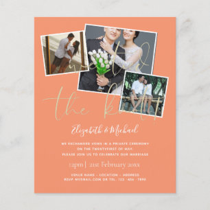 We Tied The Knot Wedding Announcement Invitations