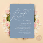 We tied the knot, Wedding Elopement Dinner Party Invitation<br><div class="desc">Mark the beginning of your forever with elegance using our contemporary aesthetic dusty blue theme wedding elopement celebration invitation card, "We tied the knot". Perfect for couples extending their joyous occasion, this invitation exudes sophistication with a hint of playfulness, setting the stage for a memorable event. Adorned with a timeless...</div>