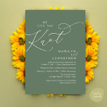 We tied the knot, Wedding Elopement Dinner Party Invitation<br><div class="desc">Mark the beginning of your forever with elegance using our contemporary rustic sage green theme wedding elopement celebration invitation card, "We tied the knot". Perfect for couples extending their joyous occasion, this invitation exudes sophistication with a hint of playfulness, setting the stage for a memorable event. Adorned with a timeless...</div>